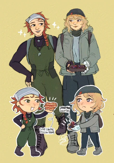 skye and deadlock hiker outfits from a fic i wrote #ValorantArt #skyelock
