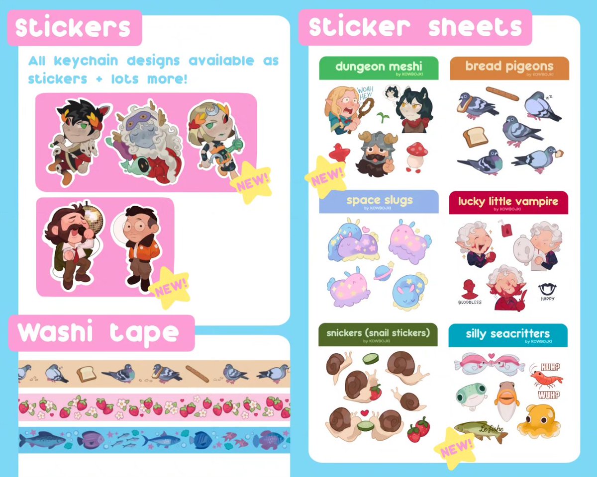 My Dokomi and Närcon catalogue for this year!! so excited for these cons 🥺🩷