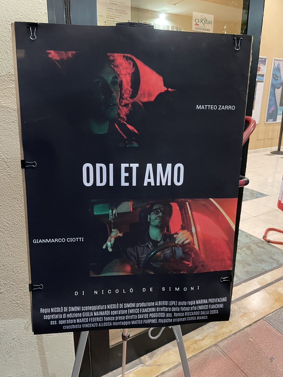 PDJM03's tweet photo. Con Carta Bianca abbiamo avuto il piacere di contribuire alla colonna sonora di ODI ET AMO di Nicolò De Simoni.
Luca Lo Presti, Giulio Nad Bozzo, Mauro D'Angiolillo, Cinema Oxer Multiplex 3D grazie. https://t.co/ZYubzGcxCv