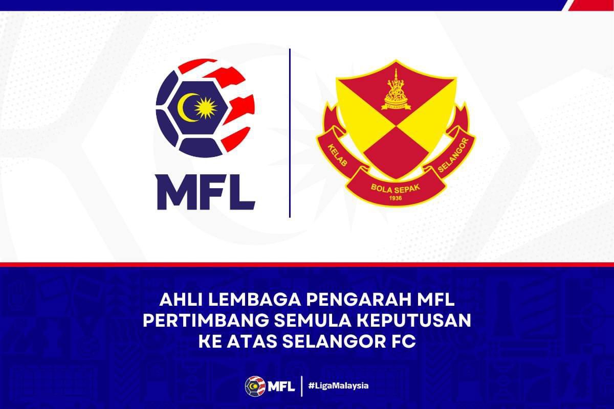 zulhelmizainal1's tweet photo. 🚨 Hukuman aksi tanpa penonton Selangor menentang JDT dan pemotongan 3 mata dibatalkan! MFL turut kurangkan denda RM100,000 ke RM60,000. Pertimbangan semula dibuat sebagai menjunjung kasih dan menghormati titah Sultan Selangor Sultan Sharafuddin Idris Shah. 

@ASTROARENA https://t.co/w6tuJITz5c