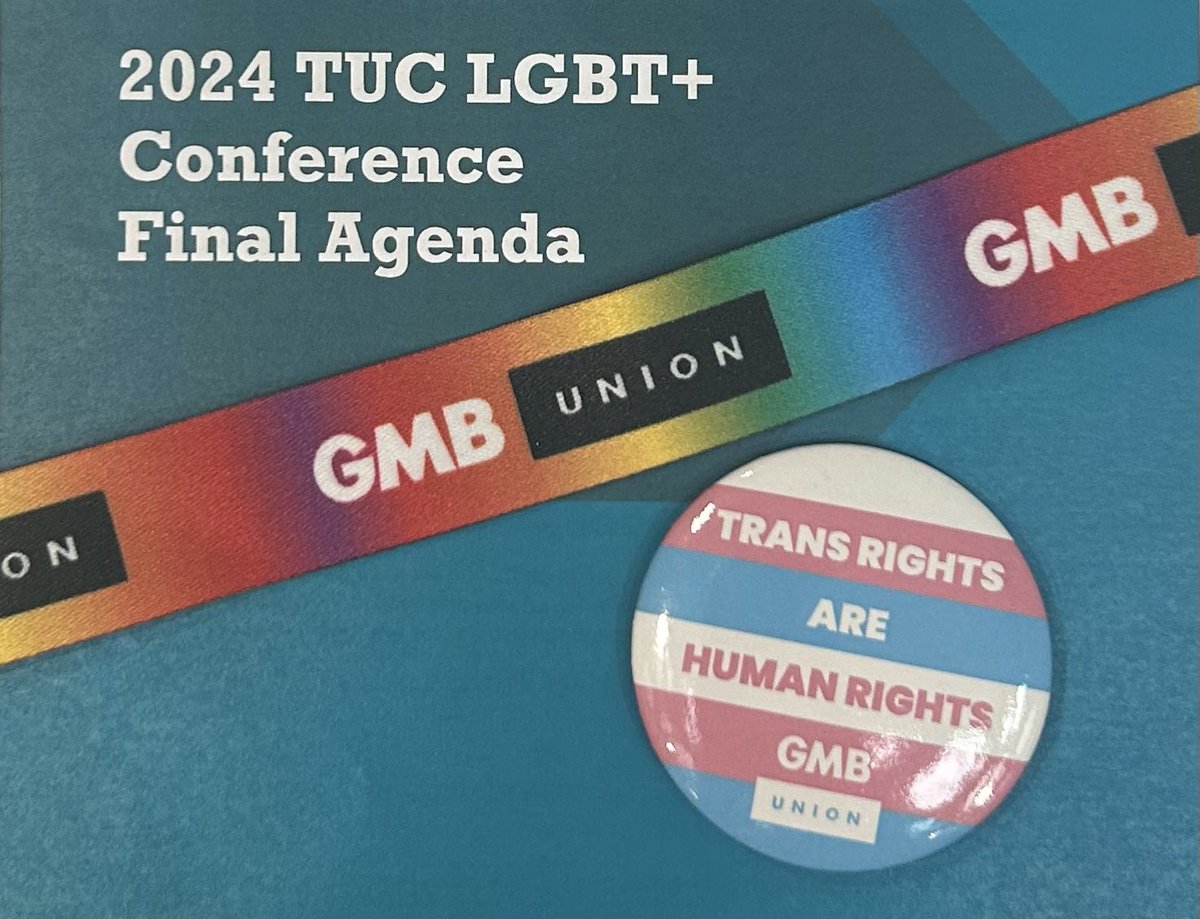 Our delegation from every <a href="/GMB_union/">GMB Union</a> region is at <a href="/The_TUC/">Trades Union Congress</a> LGBT+ Conference

We’re here to say:

🏳️‍🌈🏳️‍⚧️ Lesbian, Gay, Bisexual and Trans activists are core to our trade union movement

💪 And strong trade unions are core for LGBT+ liberation 

#tuclgbt
