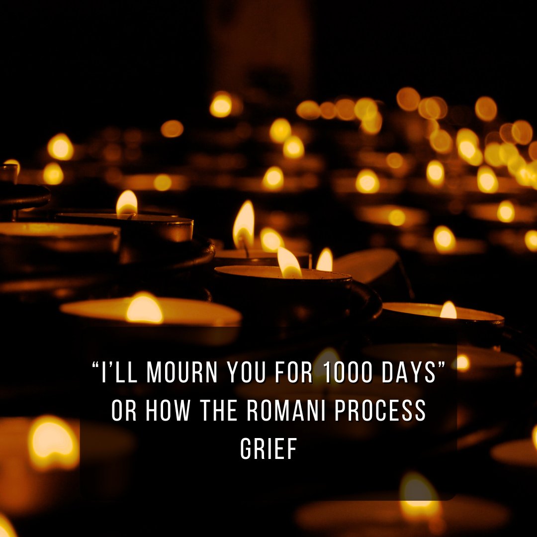 This Romani vow is an agreement to not close the gate between life and death just yet. 

When the grief is so big, you can choose to stay together with the soul of your loved one. 

“You died, but I will not be alive either, for a little bit.” 

theskyandearthknow.com/p/ill-mourn-yo…