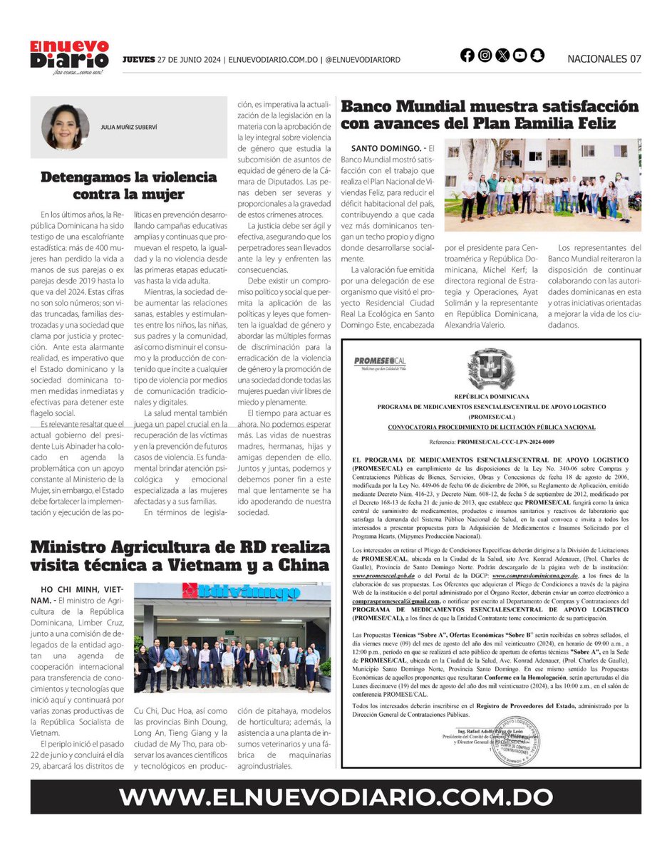 Una problemática social que nos afecta y que es un compromiso de todos y todas detenerla. #yabasta #NiUnaMenos #bastaya #noalaviolencia #mujer 

Leer ⬇️
elnuevodiario.com.do/detengamos-la-…