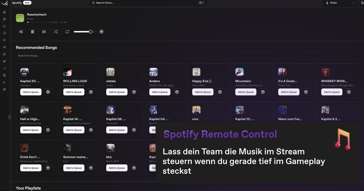 Introducing Vision - der Overlay Editor für Kollaboration.

Der Vision Editor ermöglicht es zusammen an einem Overlay zuarbeiten - alles ganz einfach über Drag-and-drop. Passe mit Vision innerhalb von Sekunden das Overlay auf den Content an und blende Countdowns, Punktestände und