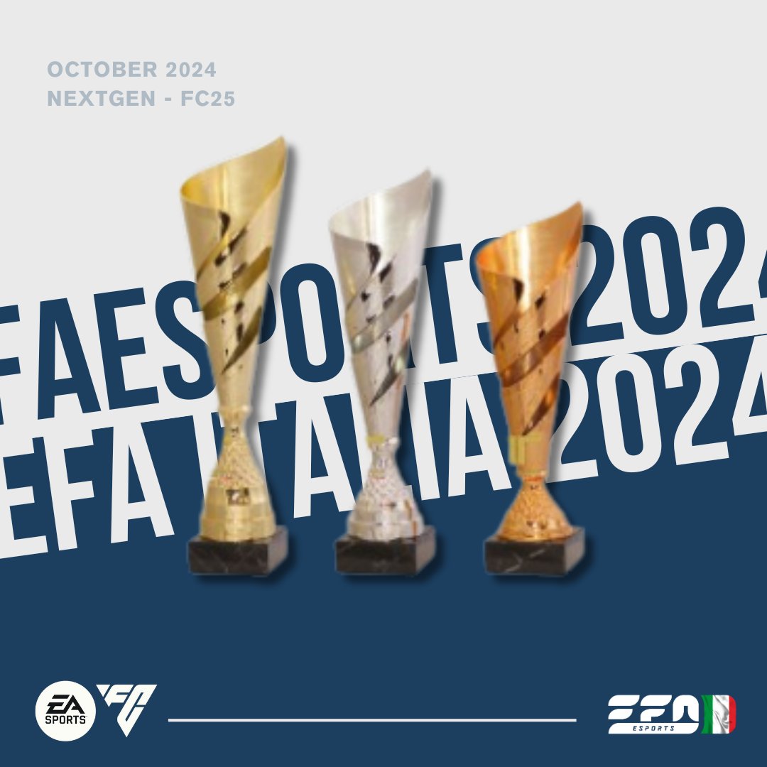Svelate le Coppe che saranno consegnate ai vincitori delle 3 LEGHE!!
SONO MAGNIFICHE 🏆🔥🇮🇹
Ovviamente con targhetta personalizzata.

#efa #efaesports #efaitalia
#cup #efaeurope #FC25 #eafc25 #eaesports #proclubs #nextgen #league #competitive #Winner #champion