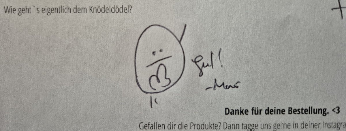 hin und wieder muss man bei seinen alten Freunden doch mal nachfragen, wie es einem so geht <3

@NerdyTerdyWorld #Knödeldödelgehtsgut