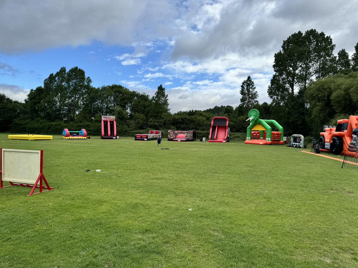 So much equipment out at The Links Primary School today, it’s hard to get it all into one picture!!
