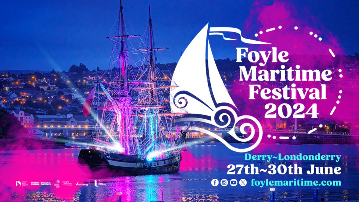 Visit Derry News (@visitderrynews) on Twitter photo The <a href="/foylemaritime/">Foyle Maritime Festival</a> Festival has arrived!
Download the programme today & start planning an epic weekend on fun along the Quay 🌊⛵️
👉bit.ly/4c9TNuG
#VisitDerry #FoyleMaritime #FMF24 #DiscoverNI #EmbraceAGiantSpirit #DiscoverIreland #FillYourHeartWithIreland The <a href="/foylemaritime/">Foyle Maritime Festival</a> Festival has arrived!
Download the programme today & start planning an epic weekend on fun along the Quay 🌊⛵️
👉bit.ly/4c9TNuG
#VisitDerry #FoyleMaritime #FMF24 #DiscoverNI #EmbraceAGiantSpirit #DiscoverIreland #FillYourHeartWithIreland