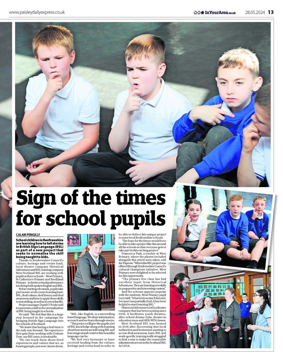 What a great article from the Paisley Daily express on our work with West Primary school. <a href="/FuturePaisley/">Future Paisley</a> @OneRen @Renfrewshirecouncil <a href="/ElccWest/">West Primary and ELCC / Bun-sgoil an Iar agus CITB</a>