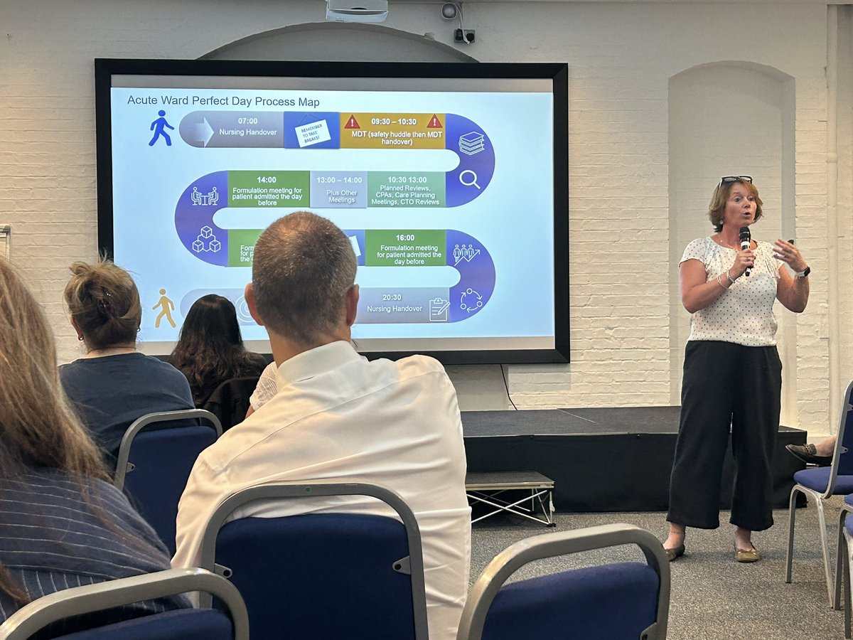 Listening to <a href="/TileyHill/">Sarah Tiley-hill</a> talking about the perfect day that they have created in Enfield. @BEHMHTNHS @CI_NHS at the Partnership Senior Leadership group today. @kandola8 @drmandaluke <a href="/JessLievesley/">Jess AQL 🇺🇦 🏳️‍🌈 💙</a>