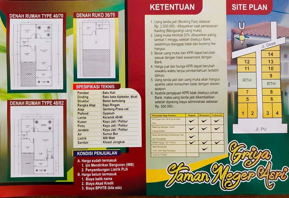 bbshal0987's tweet photo. Dipasarkan PERUMAHAN GRIYA TAMAN MEGER ASRI Type 48/82 harga 275jt &amp; Ruko Type 36/70 harga 290jt, lokasi barat lampu merah karangwuni meger ceper klaten, 300 meter dari jalan yogja - solo, tepi jalan kabupaten, dekat dengan RSI klaten.
Hub : +62 812-2620-247 (Sarwana) https://t.co/z7L69OGrz2