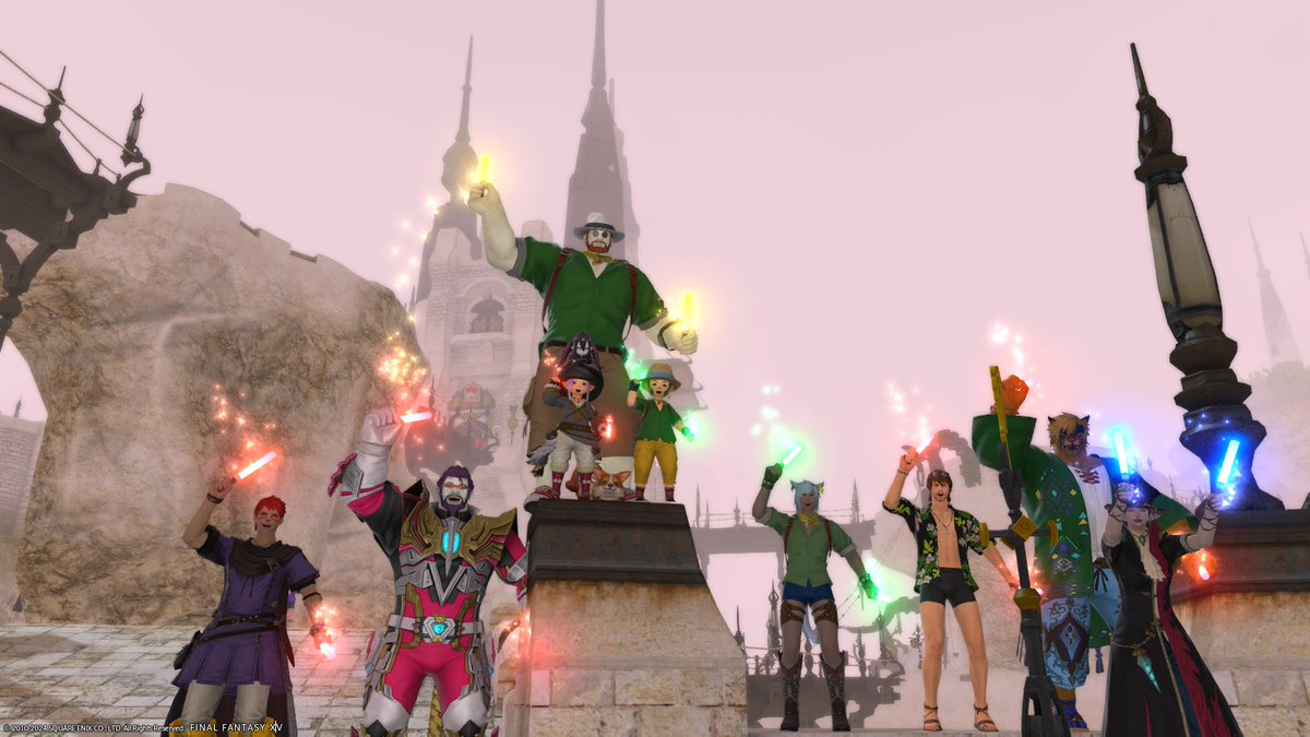 RainbowCWLS's tweet photo. Another year, another fabulous Pride March at #RCPrideMarch2024 ! Thanks to all who came out to support love, freedom, and #pride! 🌈Happy #pridemonth and adventures in the New World! #lgbtqiapn #ffxiv https://t.co/ijraex5gTJ