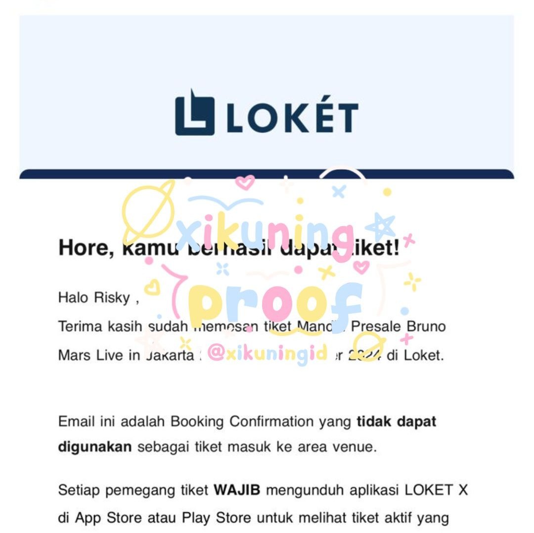 PROOF JASTIP BRUNO MARS IN JAKARTA MANDIRI PRESALE 27 JUNI 2023

All Customers Secured❣️
Thank you for trusting us dear customer🥰🙏🏻

Dan yang masih butuh jastip untuk gensale kita masih ada slotnya ya only 350k✅