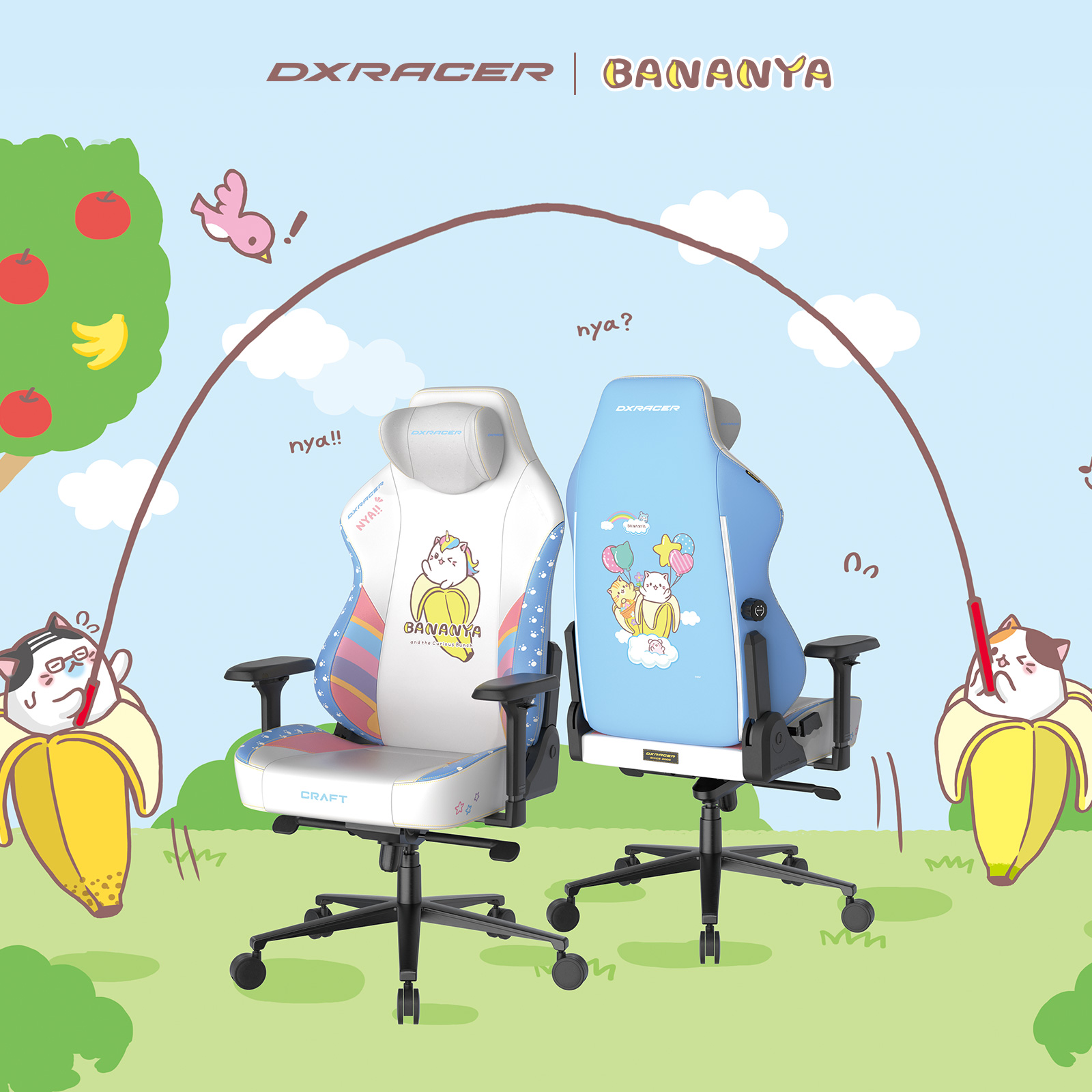 DXRacer on X Get cozy with the DXRacer Craft Series Bananya Cat Edition Perfect for cat lovers looking to add a touch of whimsy and superior comfort to their gaming