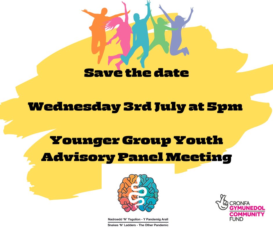SnakesNLadders-TheOtherPandemic (@snakesnladders2) on Twitter photo 11-14 Age group Youth Advisory Panel meeting Wednesday 3rd July :)
If you'd like to be involved or know a young person interested, you can contact us for more information: jp@smt.org.uk
<a href="/TNLComFund/">The National Lottery Community Fund</a> <a href="/MTYouthforum/">MTBWYF</a> @MerthyrCBC <a href="/VAMTtweets/">VAMT</a> <a href="/CwmTafMorgannwg/">Cwm Taf Morgannwg University Health Board</a> 11-14 Age group Youth Advisory Panel meeting Wednesday 3rd July :)
If you'd like to be involved or know a young person interested, you can contact us for more information: jp@smt.org.uk
<a href="/TNLComFund/">The National Lottery Community Fund</a> <a href="/MTYouthforum/">MTBWYF</a> @MerthyrCBC <a href="/VAMTtweets/">VAMT</a> <a href="/CwmTafMorgannwg/">Cwm Taf Morgannwg University Health Board</a>