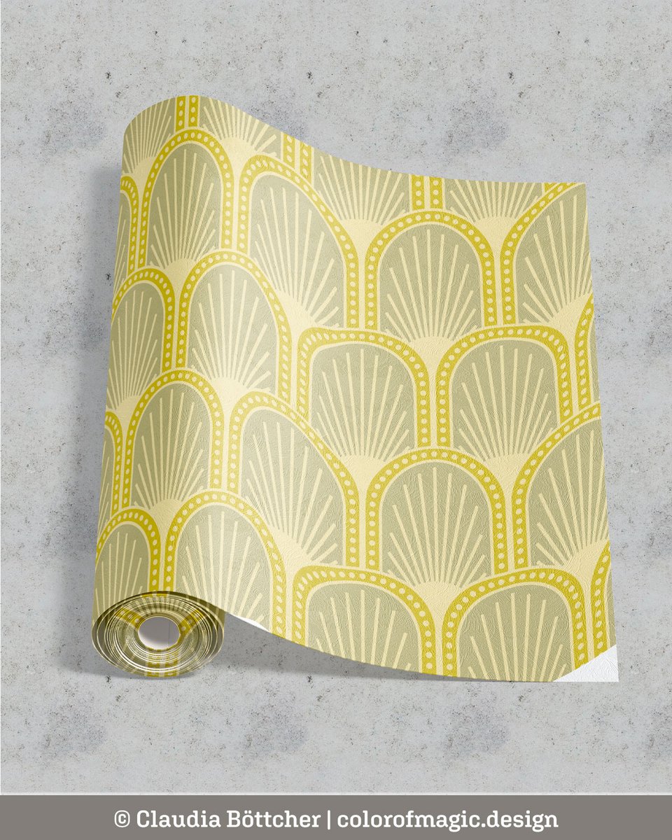 claudiaboe's tweet image. 🦚 ​Another design from my new collection for wallpaper. Now available for licensing.
 #wallpaperdesign #availableforlicensing #artdecoinspired #colorofmagic