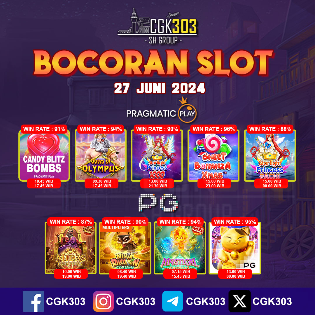 CGK303's tweet photo. Pola Slot Gacor Hari Ini 27 Juni 2024!
Check Polanya Hanya di CGK303

Bergabung sekarang dan rasakan kemenangan bersama CGK303

Join Now https://t.co/N1aYSfhEJF

#cgk303 #slotgacorhariini #polagacorhariini #polaslotgacorhariini #pragmatic #pgsoft #habanero #bonus100 https://t.co/k0EFSd4itl