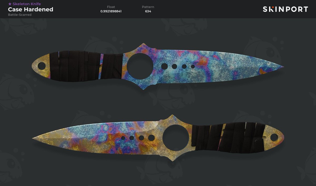 🥶Community gem #67 🥶

★ Skeleton Knife | Case Hardened (Battle-Scarred)

Float: 0.99
Pattern: 634

Contact: steamcommunity.com/profiles/76561…