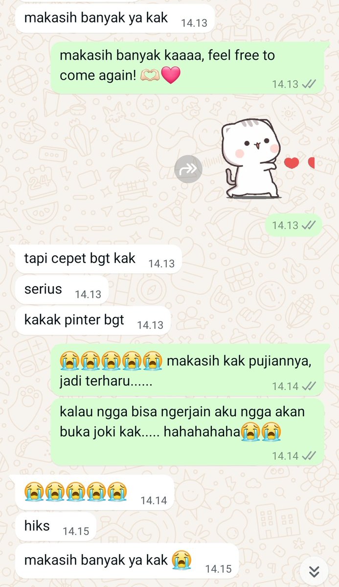 onlyjoki's tweet image. joki statistika ujian hari ini. seneng banget dipuji cust tuh 🥹🥹🩵🩷