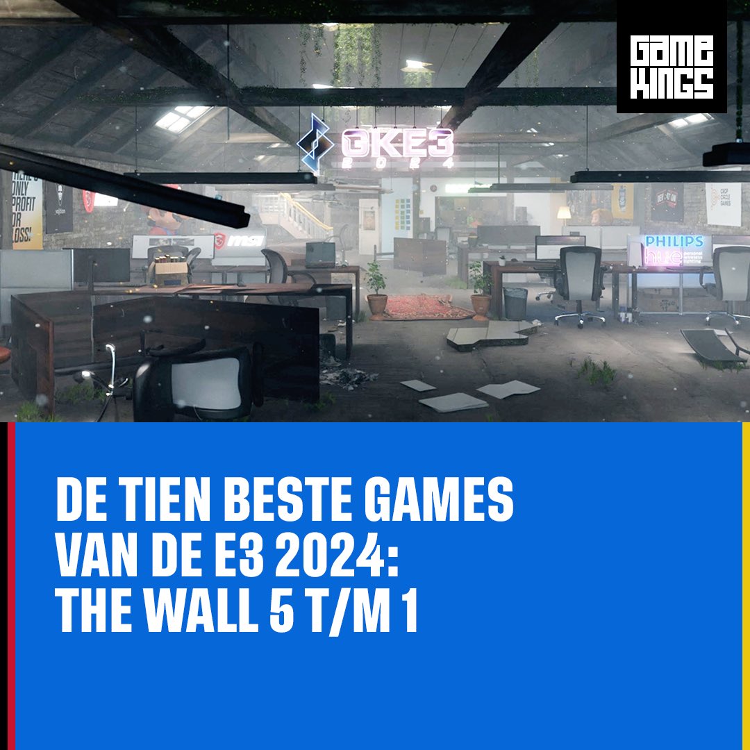 Gamekings's tweet photo. De tien beste games van de E3 2024: The Wall 5 t/m 1 #Fable4 #StarWarsOutlaws #DoomTheDarkAges
👉 https://t.co/MYEMEvV9Me https://t.co/W8UKzbiTiM