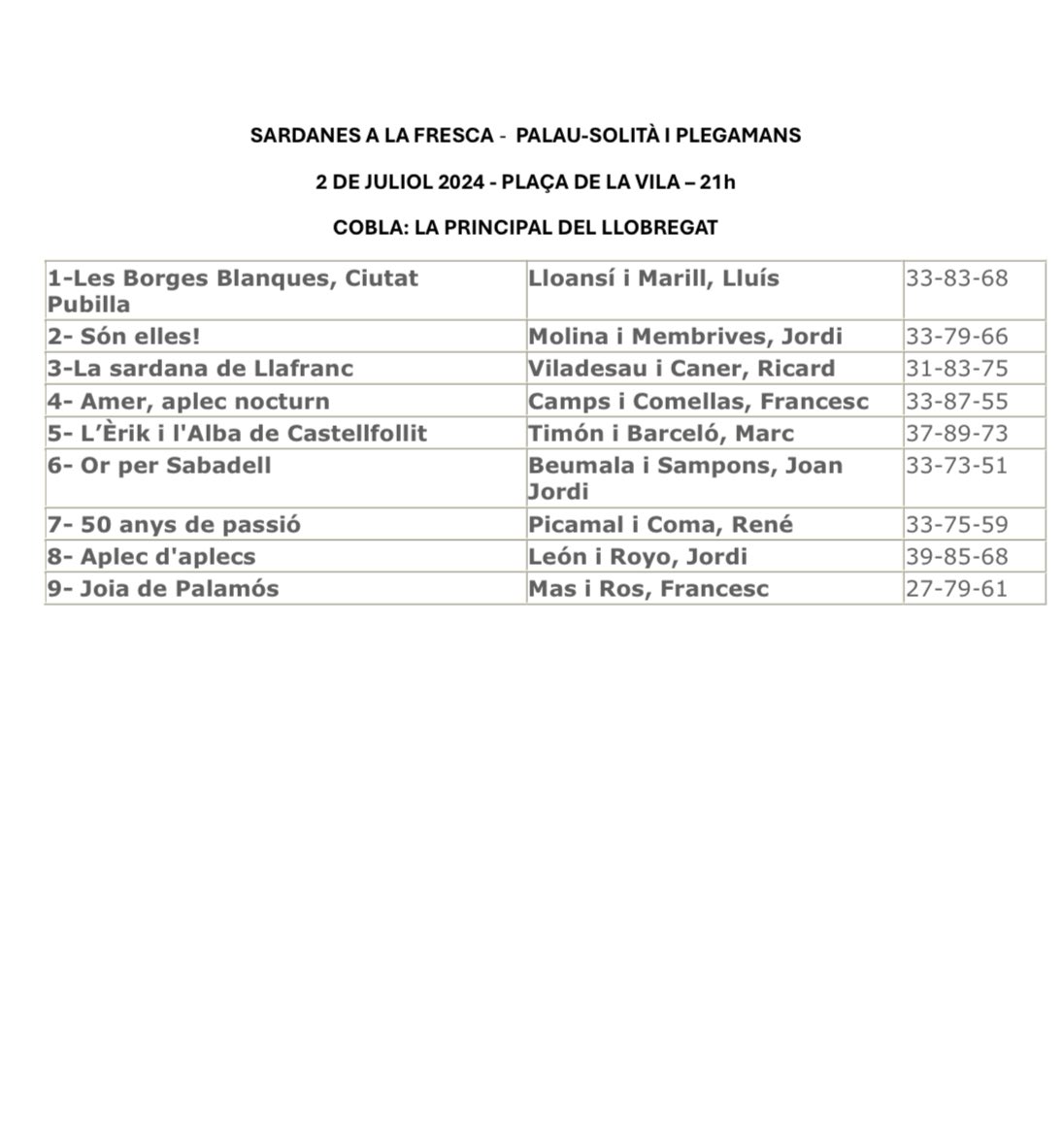 🎼Agenda la Llobregat:

🗓 DISSABTE 29 de juny
📍 Rubí
⏰ 22h Ballets

🗓 DIUMENGE 30 de juny
📍 Cornellà de Llobregat
⏰ 11h - 16h Aplec

🗓 DILLUNS 1 de juliol
📍 Terrassa 
⏰ 20:30h Ballets

🗓 DIMARTS 2 de juliol
📍 Palau Solità i Plegamans 
⏰ 21h Ballada

Ens hi acompanyeu?