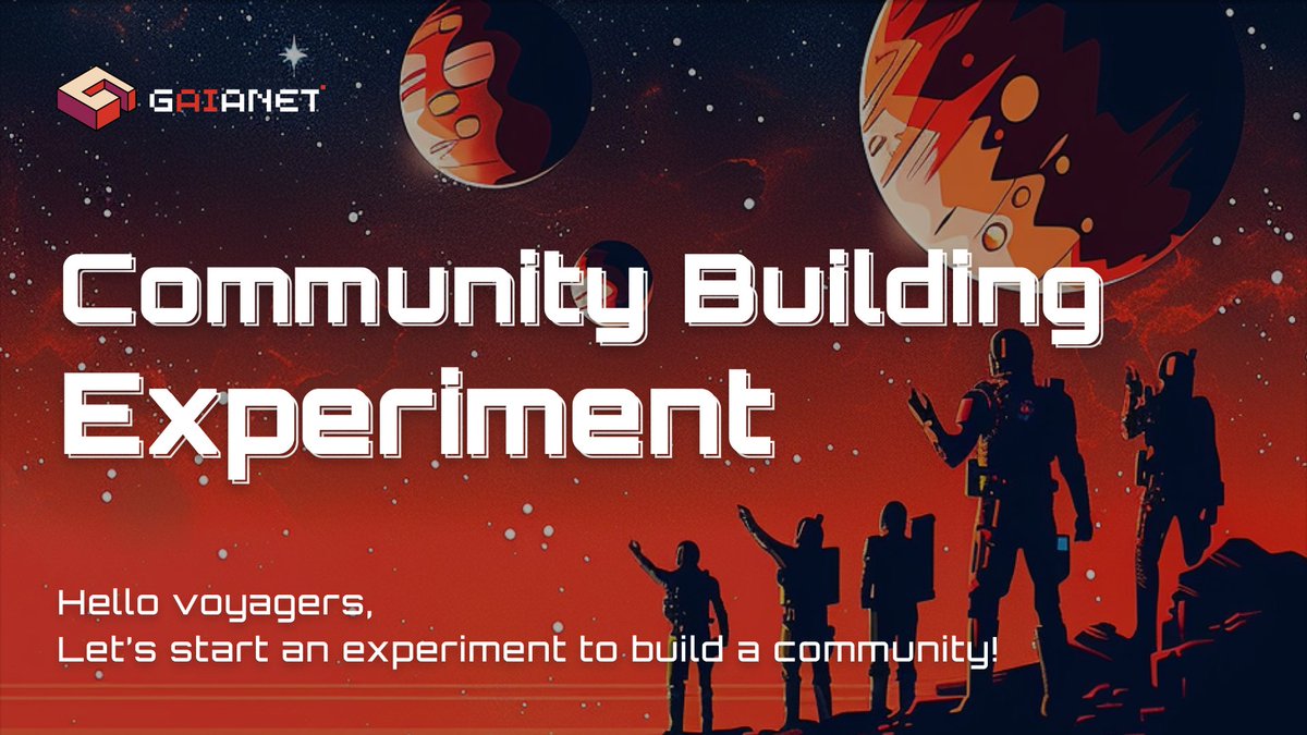 Gaianet_AI's tweet image. Hey Voyagers!

We&apos;re launching an experiment to build a vibrant community managed by Gaia community core members, and this first phase of many wouldn&apos;t be complete without you! 🚀

Better yet, a generous prize pool means your contributions can earn you a share of the rewards.…