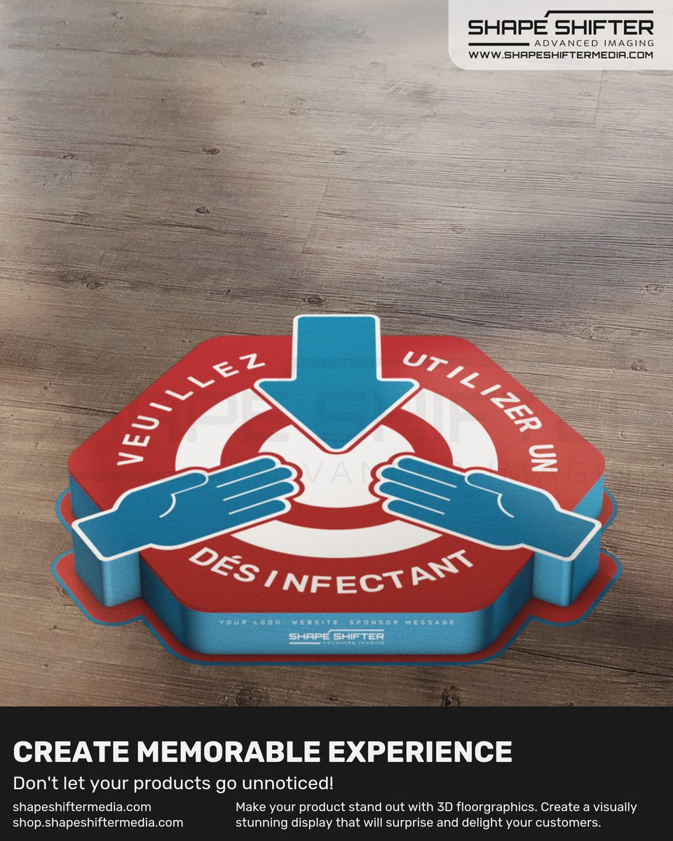 shapeshiftergfx's tweet image. ssm.li Make your product stand out with 3D floorgraphics. Create a visually stunning display that will surprise and delight your customers. #instoreexperience #floorstickers #vinylfloorgraphics #shoppermarketing #salesforce #floorinstallation #retailinnovation