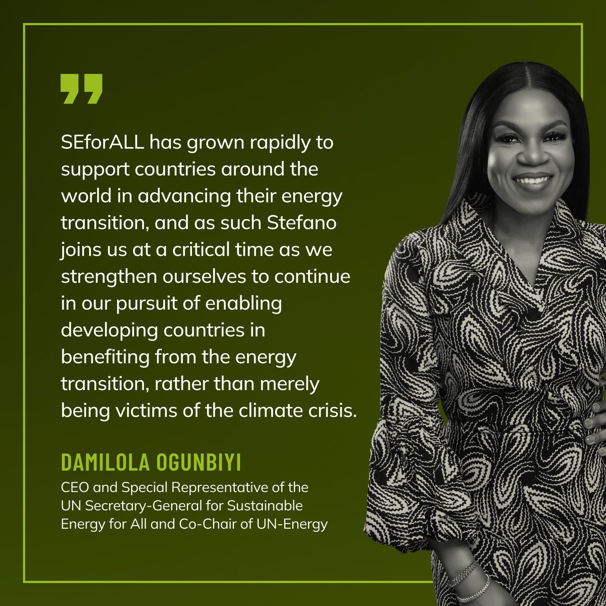 📣 Exciting news! We are thrilled to welcome <a href="/StefanoMargucc1/">Stefano Marguccio</a> as <a href="/SEforALLorg/">Sustainable Energy for All</a>'s first Deputy CEO, working alongside <a href="/DamilolaSDG7/">Damilola Ogunbiyi</a>. Discover more about his new role &amp; what he's looking forward to ⬇️🗣️
ow.ly/fJ1Z50SqEYY