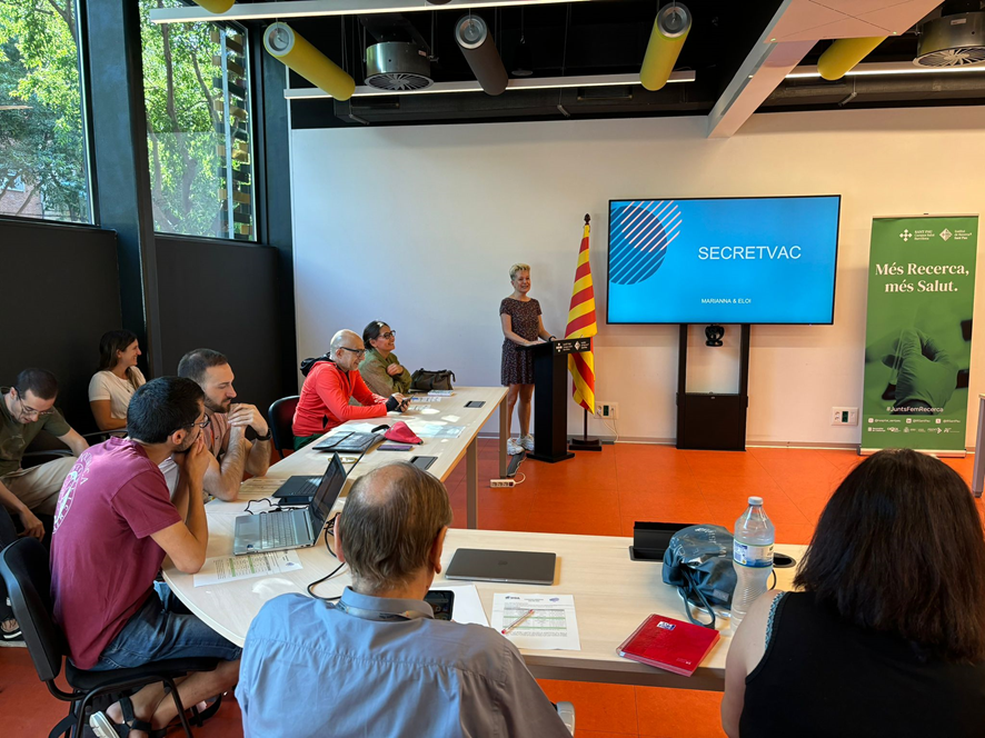 NBT_IBB_UAB's tweet photo. Ahir vam participar a les II Jornades Científiques GOA-NBT amb els nostres col·laboradors del GOA (@IRSantPau). Les discussions han estat centrades en els projectes on col·laborem (CPP2021-008946, PID2022-136845OB-I00, PDC2022-133858-I00, PID2020-116174RB-I00) @IBB_UAB @CIBERBBN https://t.co/tf6HGiq5LB