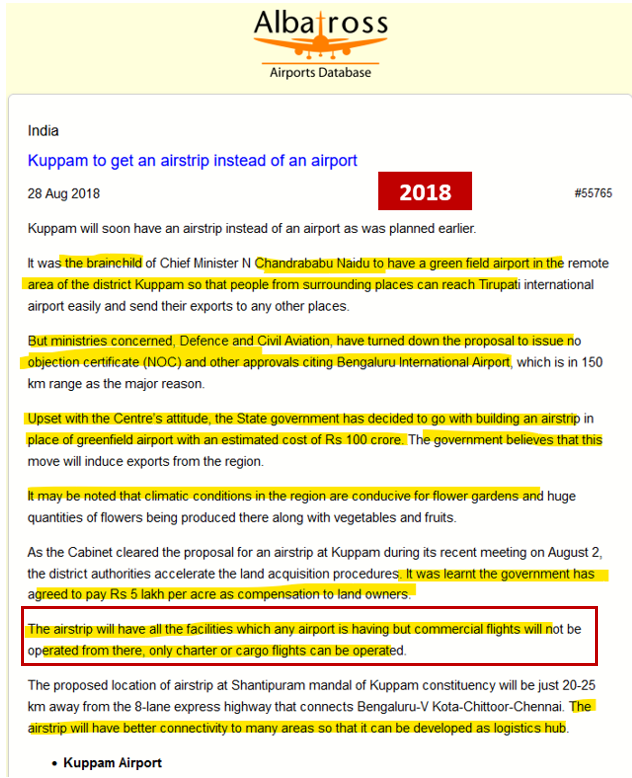 eclector1419857's tweet photo. So, the planned #airstrip is still good for #Kuppam.
Given the proposed international #airport at #Hosur, which might take another 5-7 years or even longer to become fully operational, the need for the Kuppam airstrip will be more crucial for agricultural & logistical purposes. https://t.co/3crNj7NVN2
