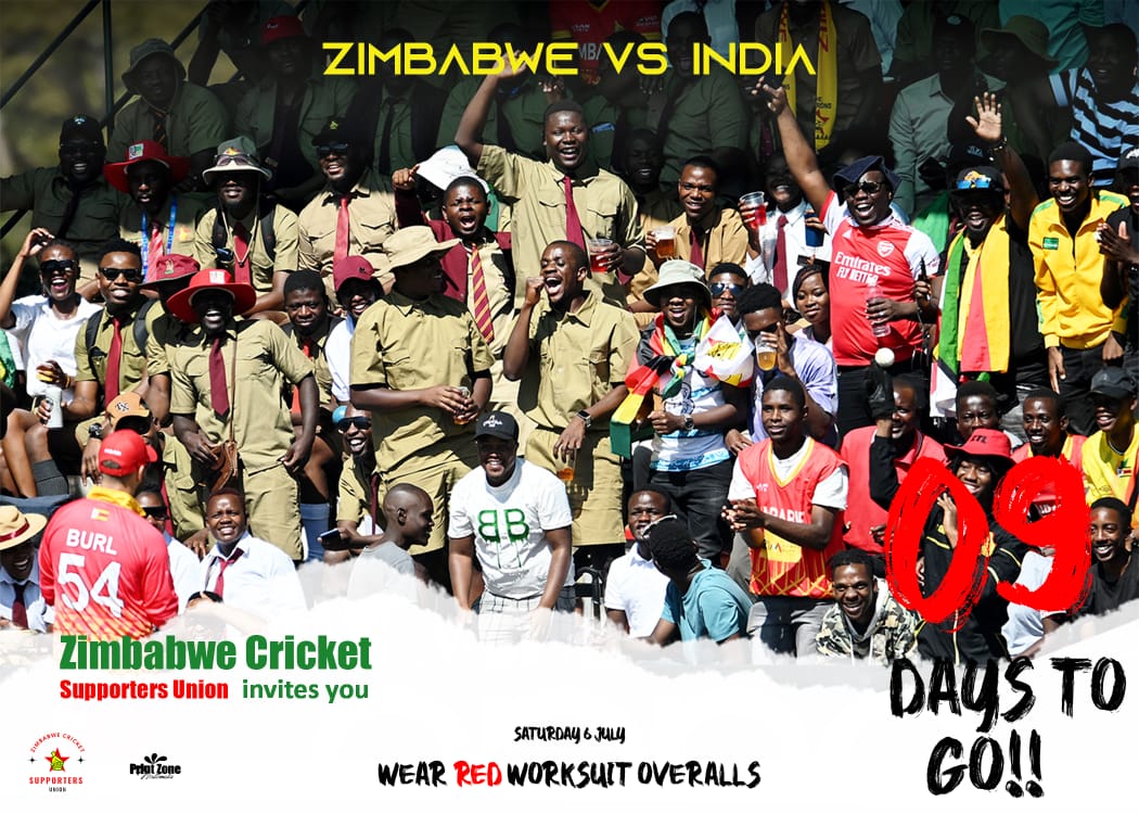 CastleCornerZW's tweet photo. It's 09 Days to go watch the #Chevrons!!!!
@ZimCricketv the Pride and Joy of our #Cricket
#RedArmy
#Chevrons
#RedOveralls
#ForTheFans https://t.co/10gnQaK6Vh