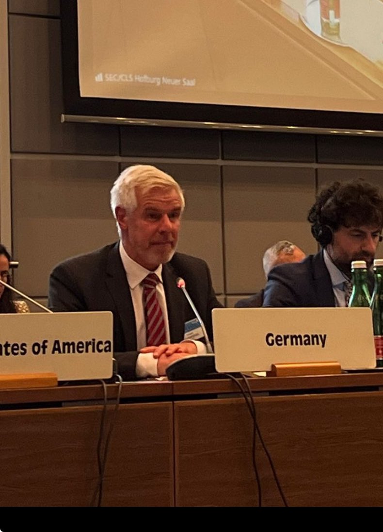 GER_OSCE's tweet photo. In his speach at the #ASRC Ambassador Reiffenstuel described the Russian war of aggression as a turning point: Russia is thus destroying our common #EuropeanSecurityArchitecture, which has endured for almost 50 years and is an achievement of the @OSCE https://t.co/zKcITrVHax