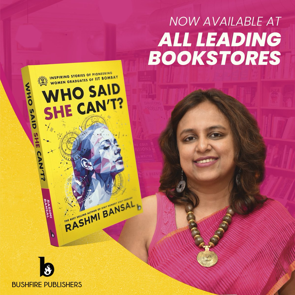 rashmibansal's tweet image. Great news! Rashmi Bansal’s latest book, &quot;Who Said She Can’t?&quot; is now available at all leading bookstores!

Discover the empowering stories of women graduates from IIT Bombay.

Don’t miss out on this inspiring read!

#WhoSaidSheCant #RashmiBansal #TopReads #BookLovers