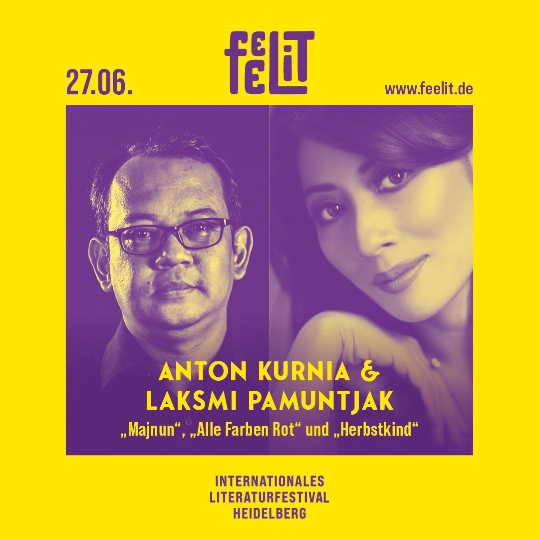 Heute Abend spinnen wir den Faden mit Anton Kurnia und Laksmi Pamuntjak von Heidelberg nach Jakarta - ab 20:30 Uhr im Spiegelzelt- Eintritt frei!