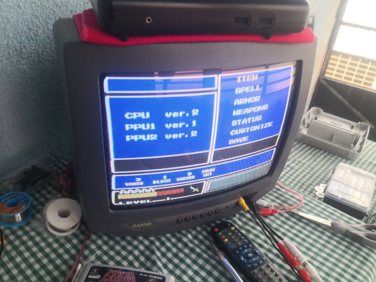 Recent discovery involving Snes clone ICs.
VM110 (CPU) is fully compatible with a real Super Famicom, it even shows up as a CPU rev A on Final Fantasy Mystic Quest.