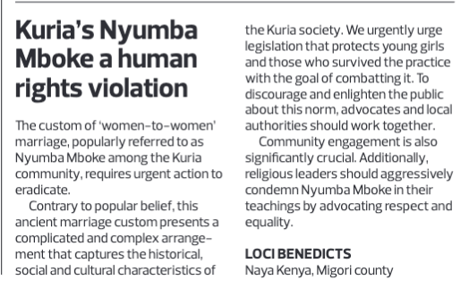 NAYAKenya's tweet photo. As the popular Gen Z revolution continues, @NgotiekP describes it as a time bomb, @robi_mercy &amp; @MillicentM6485 call for ease of reporting rape violations, &amp; @BenedictVii calls for the end of the harmful Kurian practice of 'Nyumba Mboke', all in today's 3 newspapers
#NAYAVoices https://t.co/WObEkLg2pI