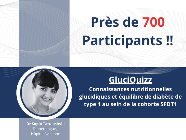 SFDT1_fr's tweet photo. Près de 700 participants à la première étude proposée aux patients SFDT1!  

Au mois de mars dernier, le Dr Sopio Tatulashvili a lancé une étude auprès des participants SFDT1 : Le GluciQuizz

Plus d’informations sur notre site internet https://t.co/OKVpSo27B1 https://t.co/1sGeGBWvLz