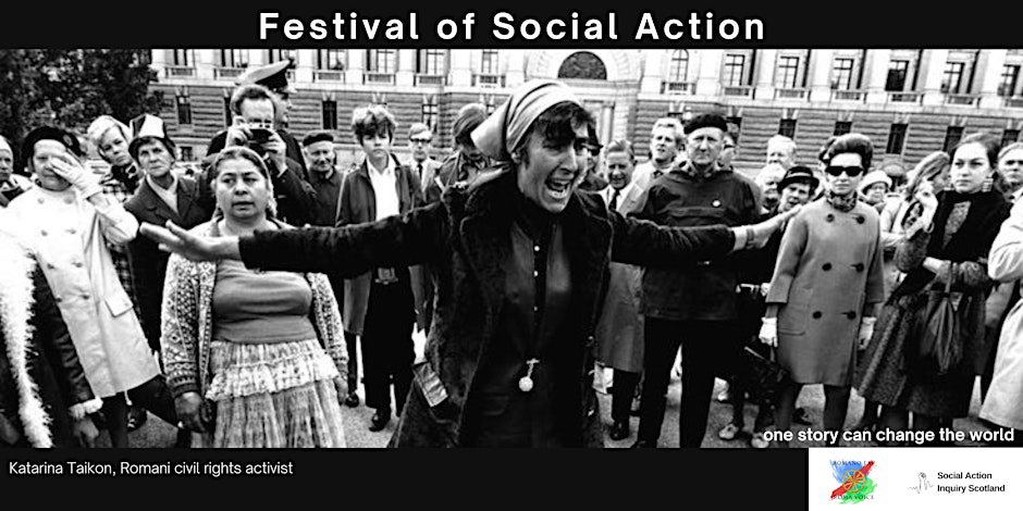 We’re *so* excited to welcome everyone to our Festival of Social Action tomorrow at the Roma Cultural Centre 🤩

What helps &amp; what hinders social action in Scotland? Join us to find out!

Featuring stories, films, panel discussions &amp; workshops!

All welcome; register below 💙❤️💚