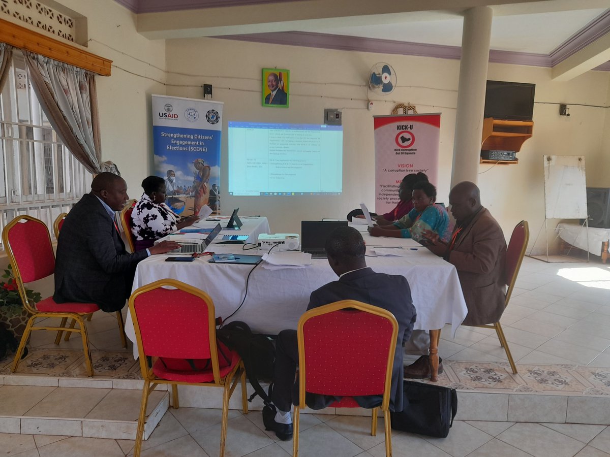 kickuorg's tweet photo. #HappeningNow: @kickuorg Board Meeting-2024 at Kirigime Guest House. Our dedicated Team is discussing Crucial Organizational Policies & Governance Matters to strengthen our Fight Against Corruption & abuse of Human Rights in Uganda. #KickOutCorruption #Governance #Transparency https://t.co/GqHtJ6QrpM