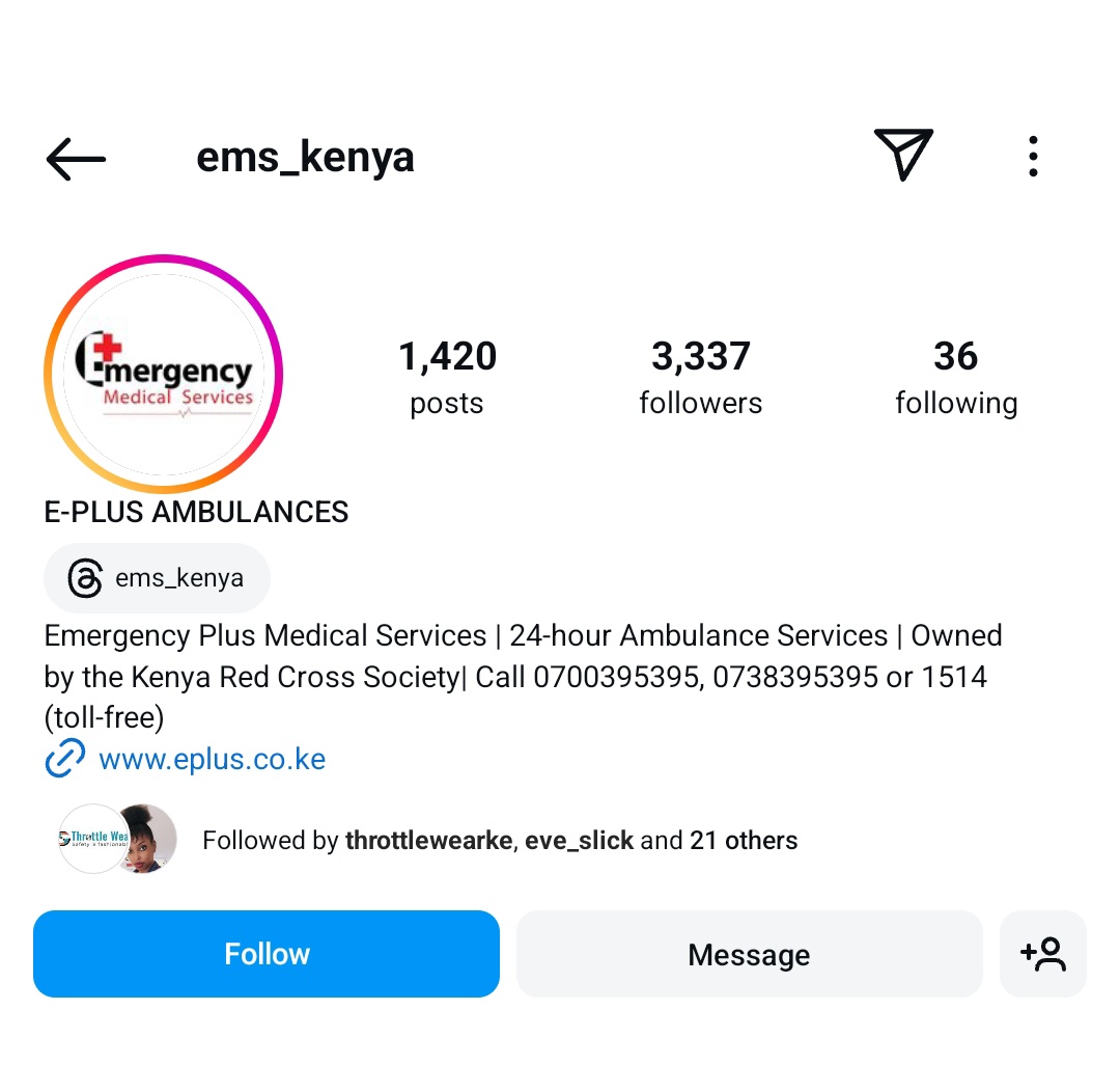 So instead of giving an official statement about misuse of ambulance by politicians, you went ahead and edited your bio to remove "fully owned by <a href="/KenyaRedCross/">Kenya Red Cross</a>" so we don't hold you accountable, mnadhani sisi ni wajinga, checkmate, u forgot Instagram 😂 <a href="/EMS_Kenya/">E-PLUS MEDICAL SERVICES</a>

#RutoMustGo