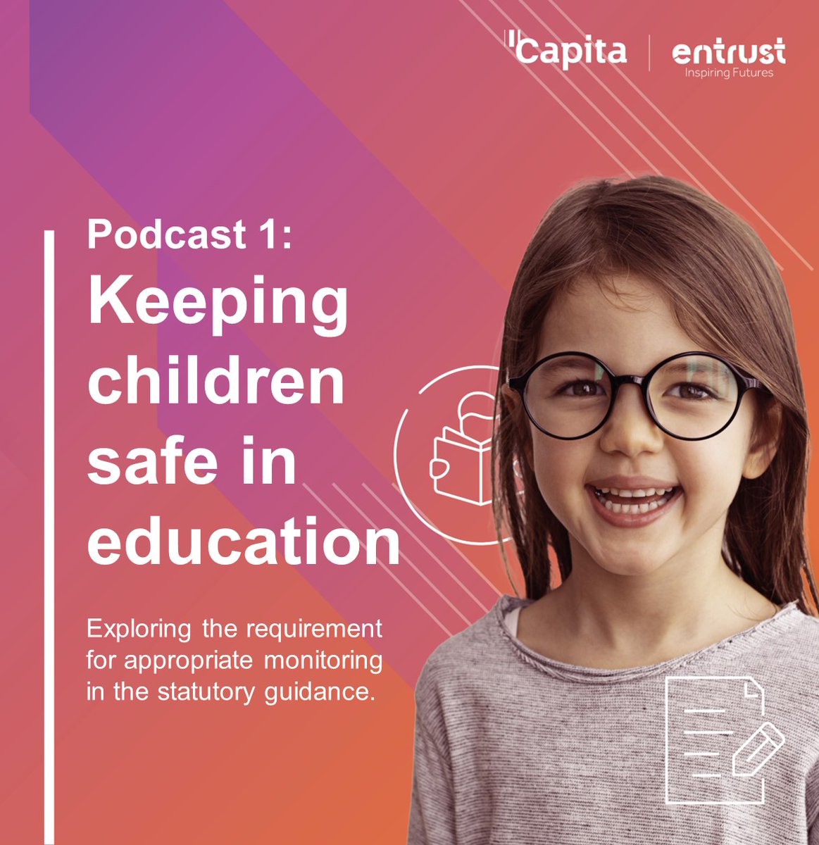 Watch our podcast 1: Keeping children safe in education - exploring the requirement for appropriate monitoring in the statutory guidance. Author: Andy Pyper, digital safeguarding lead, Capita Entrust
content.capita.com/Digital_Monito… 
#School #Technology  #Safety  #DigitalMonitoring