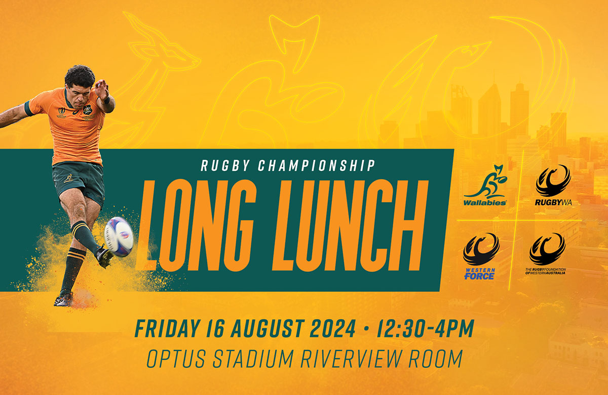 Name a better combo than a feast and rugby... we'll wait 👀

Only 50 days to go until the Rugby Championship Long Lunch and if you're a die-hard rugby fan, this is one event not to miss. 

Get all the details below 👇
bit.ly/Rugby-Champion…

<a href="/RWA_Community/">RugbyWA</a> @Wallabies
