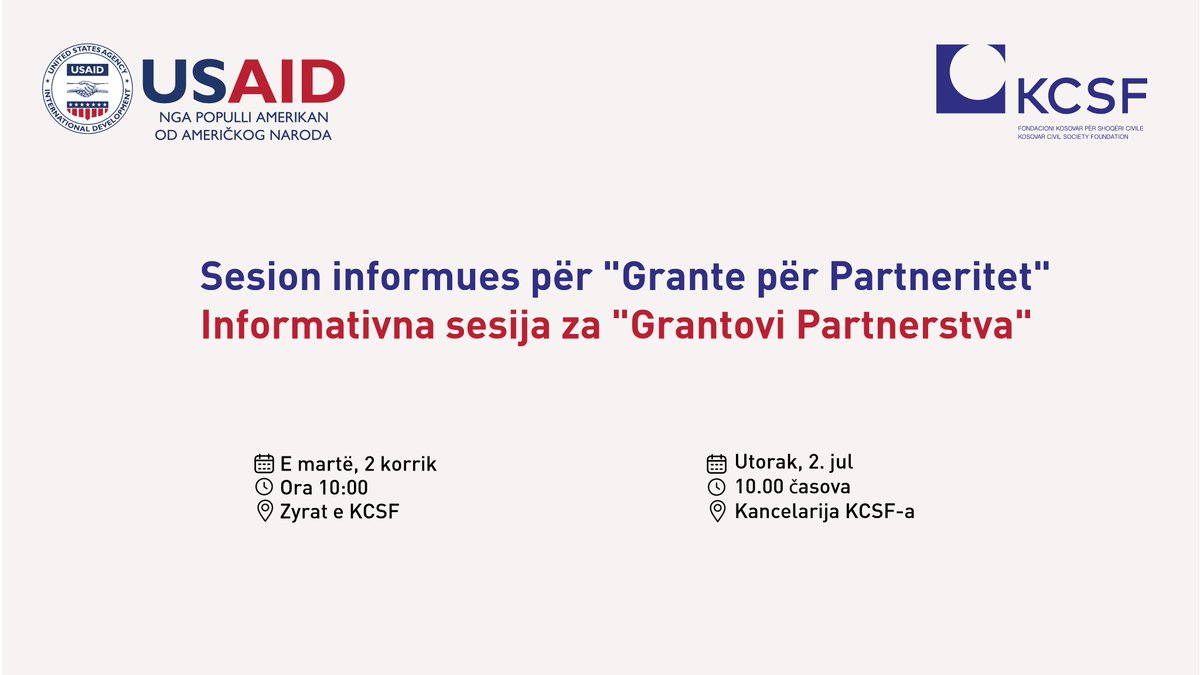 𝐒𝐞𝐬𝐢𝐨𝐧 𝐢𝐧𝐟𝐨𝐫𝐦𝐮𝐞𝐬 𝐩𝐞̈𝐫 "𝐆𝐫𝐚𝐧𝐭𝐞 𝐩𝐞̈𝐫 𝐏𝐚𝐫𝐭𝐧𝐞𝐫𝐢𝐭𝐞𝐭" /  𝐈𝐧𝐟𝐨𝐫𝐦𝐚𝐭𝐢𝐯𝐧𝐚 𝐬𝐞𝐬𝐢𝐣𝐚 𝐳𝐚 "𝐆𝐫𝐚𝐧𝐭𝐨𝐯𝐢 𝐏𝐚𝐫𝐭𝐧𝐞𝐫𝐬𝐭𝐯𝐚"

🔗Link: tinyurl.com/sesiongrant

#programipërangazhimqytetar
#programgrađanskogangažovanja