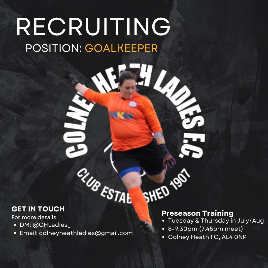 CHLadies_'s tweet photo. We are still on the hunt for a confident and experienced goalkeeper! If you are interested in joining a competitive step 6 team, please get in touch ⚽️🧤🥅🚫⛔️
#uptheheath #cmonthemagpies #CHLFC #womensfootball #easternregion #recruiting #football #hertfordshire 🤍🖤⚽️ https://t.co/8De1B1eAXH