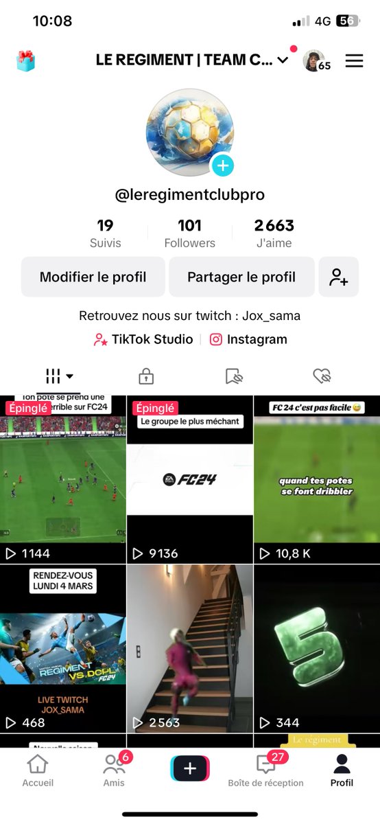 ClubProFC's tweet image. 🚨 ALERTES 

Notre compte tiktok dépasse maintenant les 100 followers grâce au dernier tiktok.

Merci à vous 👌