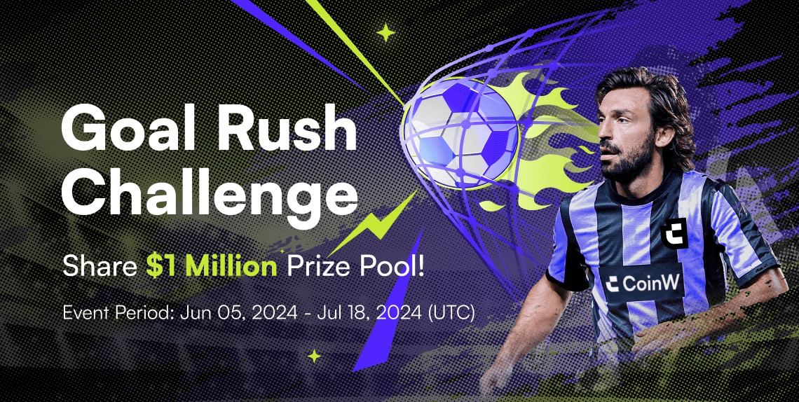 🔥⚽️ Join the GOAL RUSH CHALLENGE and win your share of $1️⃣0️⃣0️⃣0️⃣0️⃣0️⃣0️⃣ on #CoinW ! 

👑 Participants who joined all 51 matches' predictions will receive up to $6️⃣5️⃣0️⃣
🎯Complete tasks to collect points and share $8️⃣0️⃣0️⃣0️⃣0️⃣0️⃣

💎Rewards Redemption: European 7-Day Tour, #Pirlo