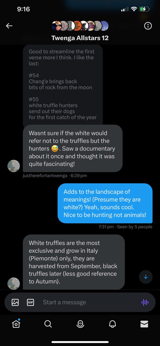 #54
Chang'e brings back 
bits of rock from the moon

#55
white truffle hunters
send out their dogs 
for the first catch of the year

#twenga #autumn <a href="/tantwenga2024/">justherefortantwenga</a> 
<a href="/Gavin_Wade_/">Gavin_Wade_</a> @ruthclaxton @Random_Fate <a href="/LittleOnion/">Little Onion</a> @jamray <a href="/AnumAJamal/">Anum Jamal</a> <a href="/artpickdarkpot/">patrick</a> <a href="/Cathy_Wade/">Cathy Wade</a> <a href="/byTinaFrancis/">Tina Francis</a>