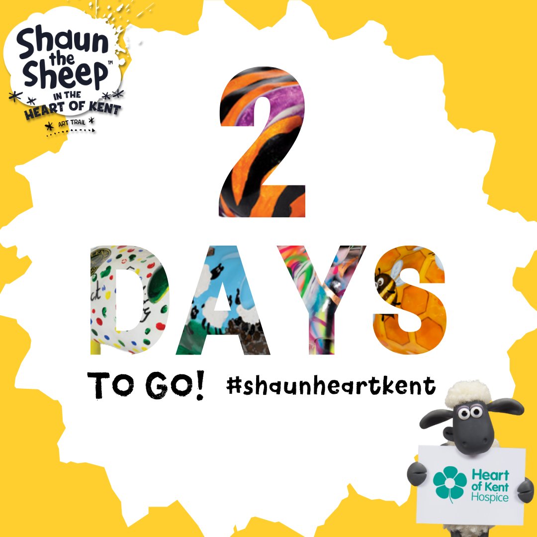 Only 2 days to go until the trail is live! #ShaunHeartKent! <a href="/shaunheartkent/">Shaun the Sheep in the Heart of Kent</a>