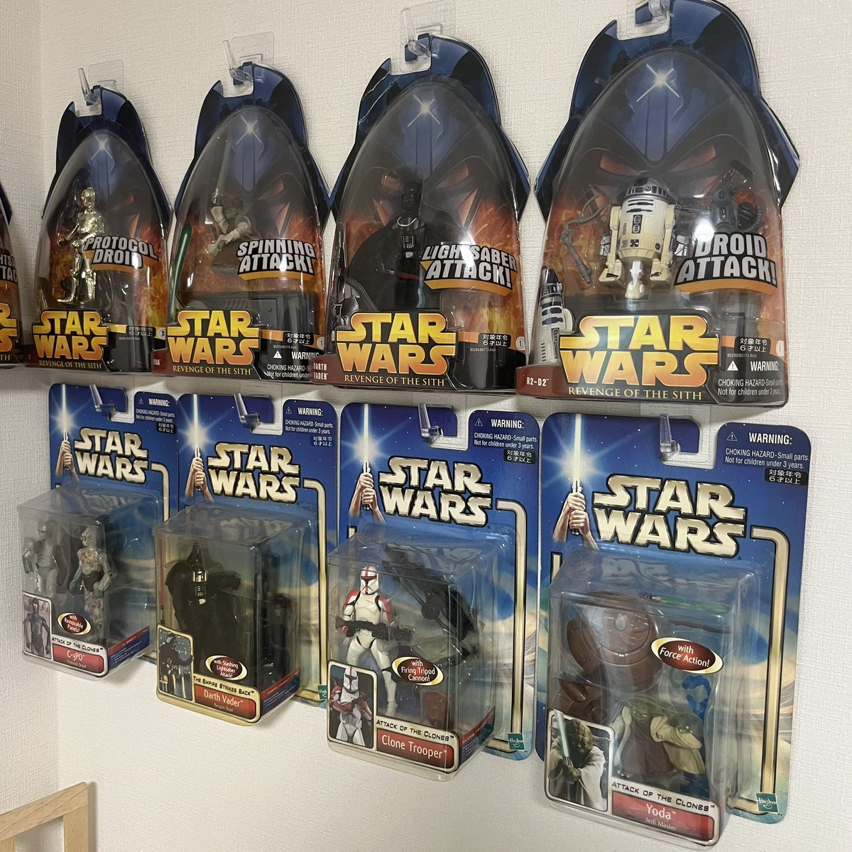 スターウォーズフィギュアを壁に飾っています😊

飾るだけでも楽しい！

#ディスプレイ
#スターウォーズ