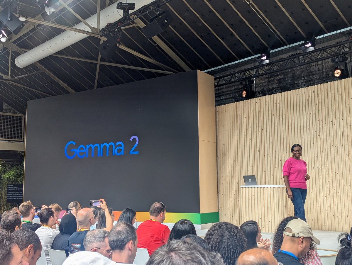 MeganRisdal's tweet photo. Gemma 2!!!!!!! #GemmaVerse #GoogleIOConnect Berlin! https://t.co/PrEswajDuI